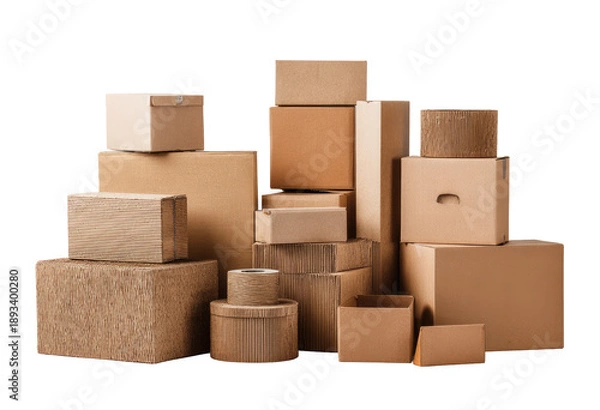 Obraz Assorted cardboard boxes and packaging