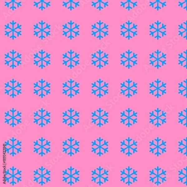 Obraz colorful pattern with blue snowflakes
