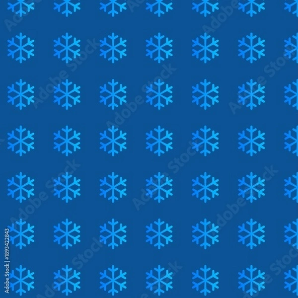 Obraz abstract background with blue snowflakes
