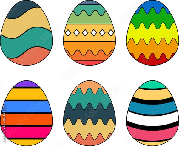 Obraz Happy Easter Egg Vector Art Spring Holiday Celebration