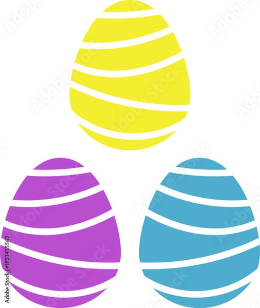 Obraz Easter Egg Vector Art bundle isolated on transparent