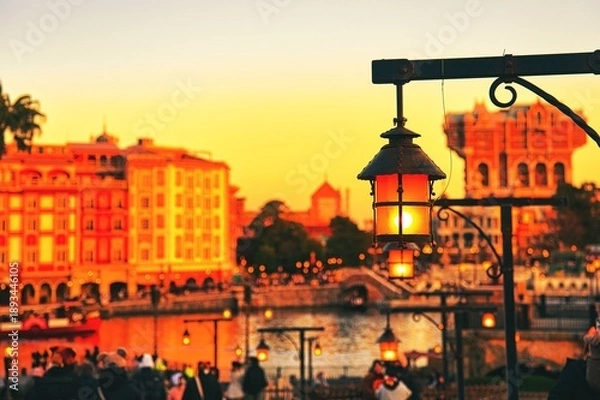 Obraz 夕暮れの街並み