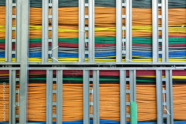 Fototapeta Large run of networking cable