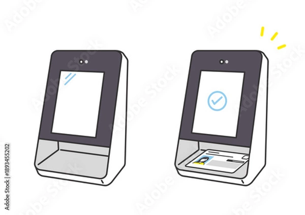 Obraz マイナンバーカードを使った認証方法の図解イラスト