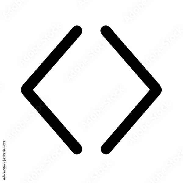 Fototapeta Code thin Icon Vector Illustration