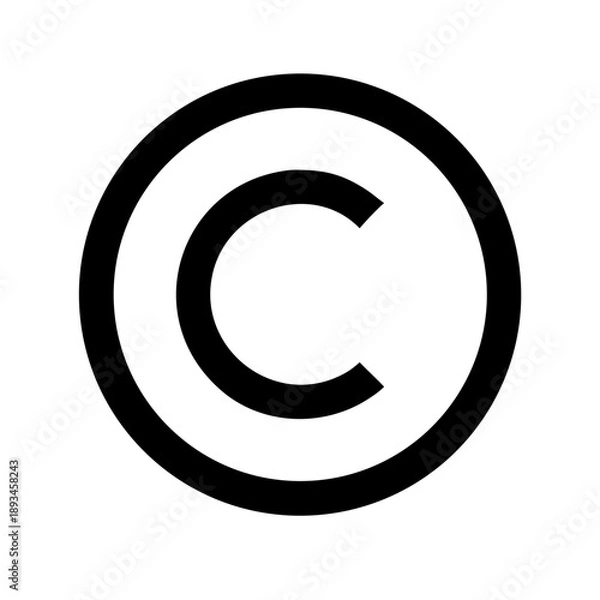 Fototapeta Copyright Icon Vector Illustration