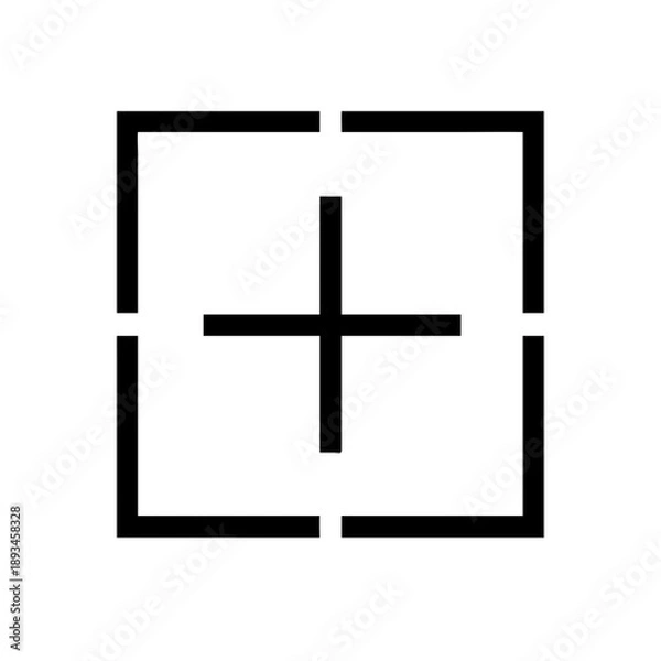 Fototapeta Cross Square Icon Vector Illustration