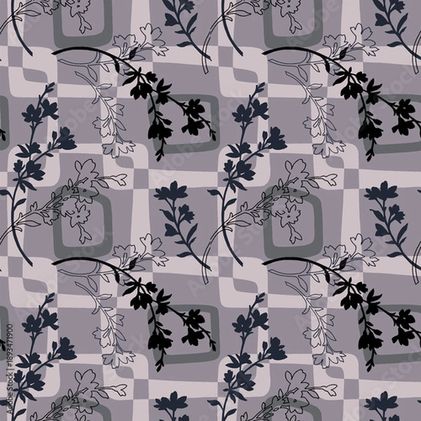 Fototapeta seamless pattern with flowers