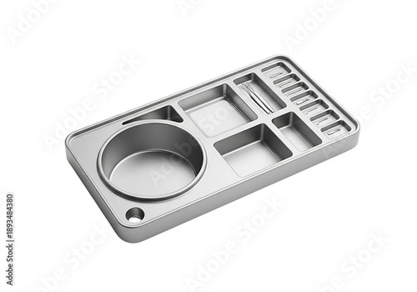 Obraz Silver Car Console Tray Organizer.