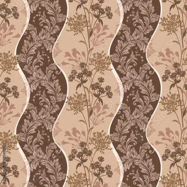Fototapeta vector seamless pattern with flowers