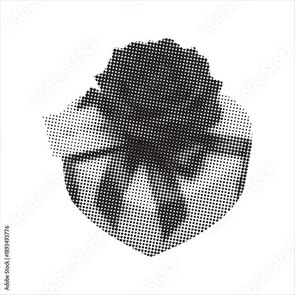 Obraz Halftone dot texture heart shape gift box abstract monochrome design element