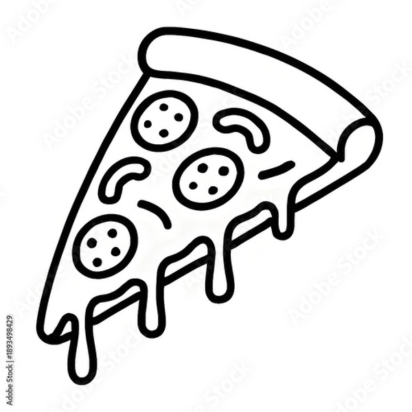Obraz Minimalist Pizza Slice