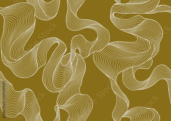 Obraz Seamless wave pattern. Abstract background with linear curls.