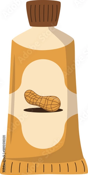 Obraz Peanut Butter Tube Vector