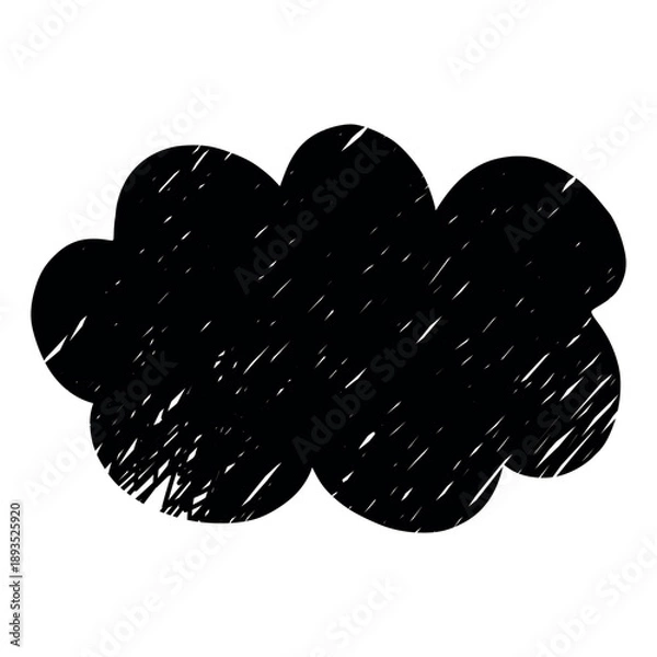 Obraz Black grunge speech bubble. Grunge speech bubble flower