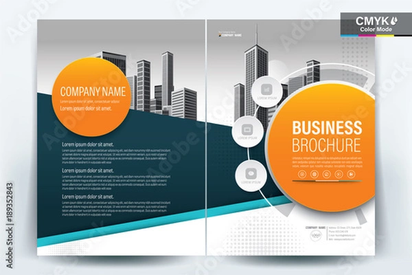 Fototapeta Modern business flyers brochure, annual report ,design templates, booklet, book cover in size a4