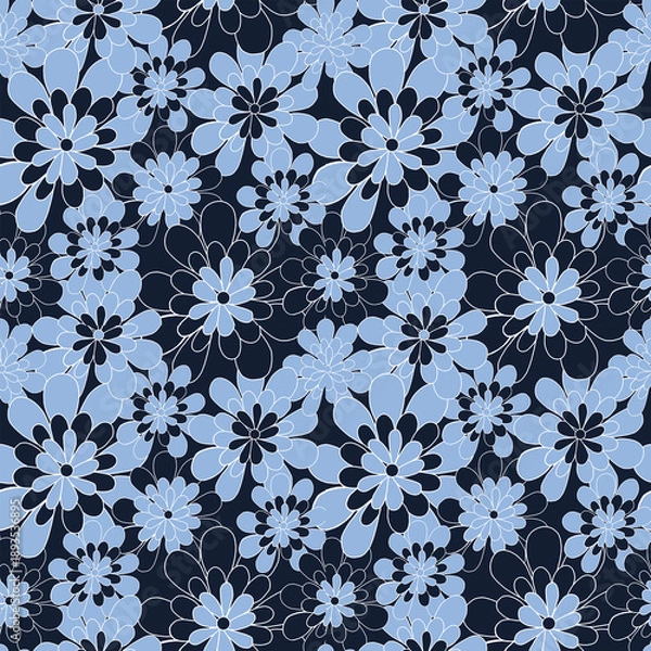 Fototapeta seamless pattern with flowers