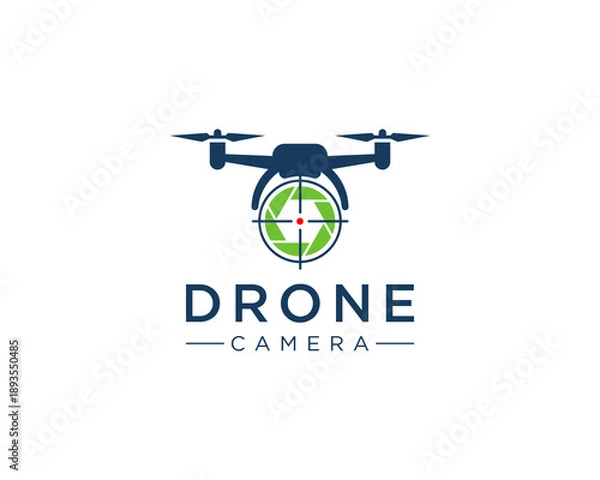 Obraz Camera lens drone logo