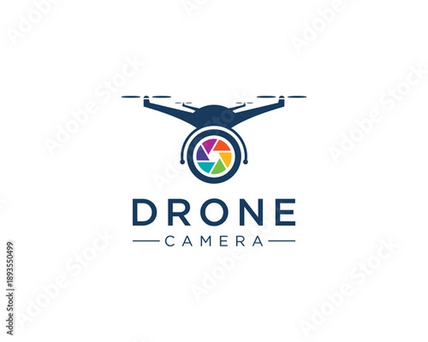 Obraz Camera lens drone logo