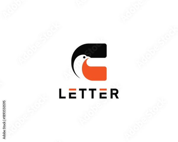 Obraz C letter bird logo