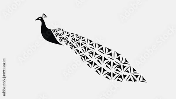 Obraz Geometric peacock vector illustration