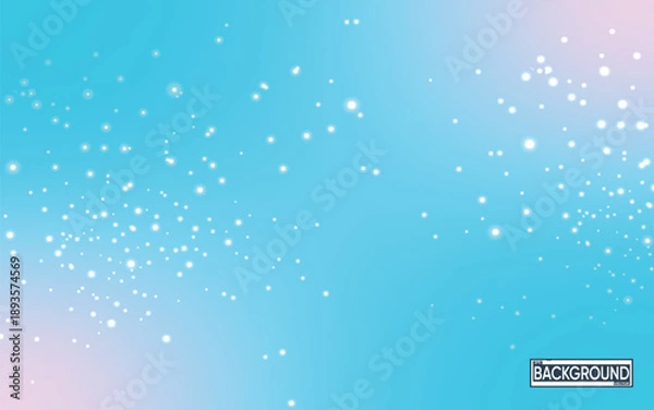 Obraz Soft Blue and Pink Gradient Background with Luminous Sparkling Particles