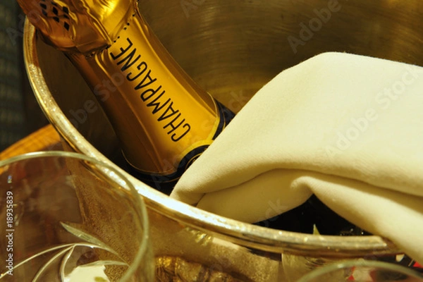 Obraz Champagner im Eiskübel
