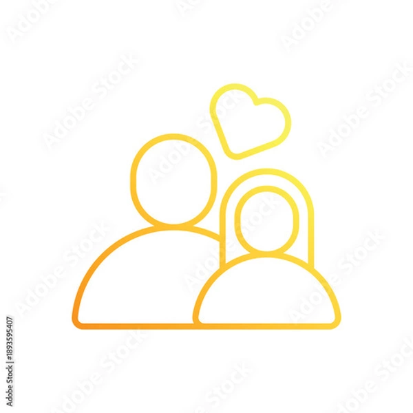 Obraz Couple vector icon
