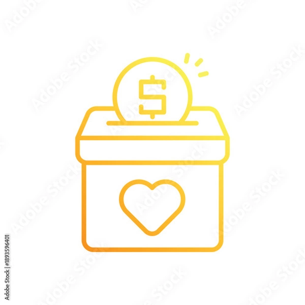 Obraz Donation Box vector icon