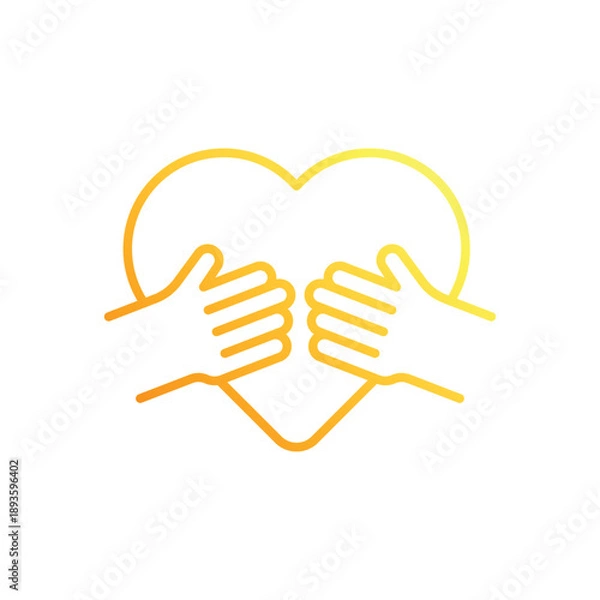 Obraz Hug vector icon