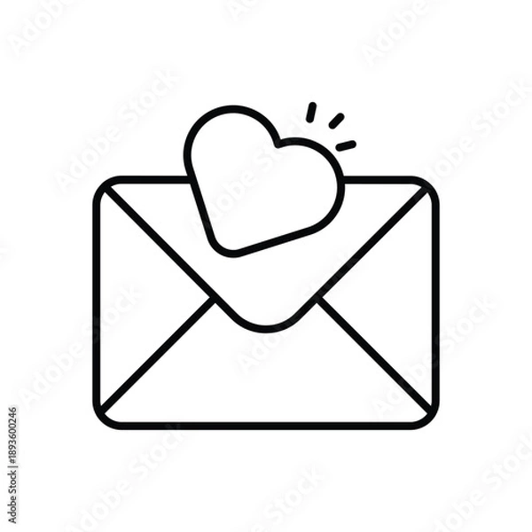 Obraz Love Letter vector icon