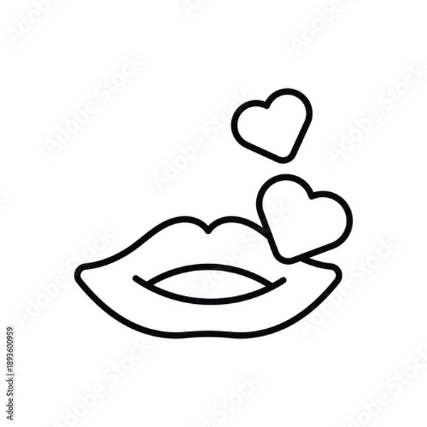 Obraz Kiss vector icon