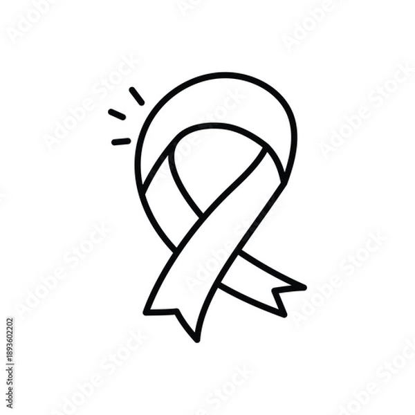 Obraz Charity Ribbon vector icon