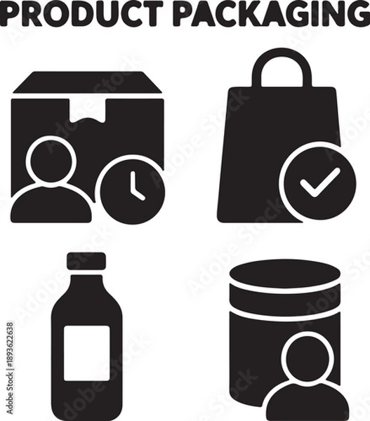 Fototapeta A minimalist image featuring a solid black vertical rectangle on a white background