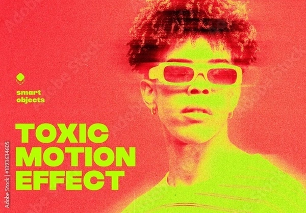 Obraz Toxic Motion Photo Effect Mockup
