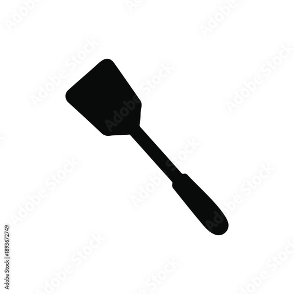 Obraz Spatula silhouette icon vector flat design.