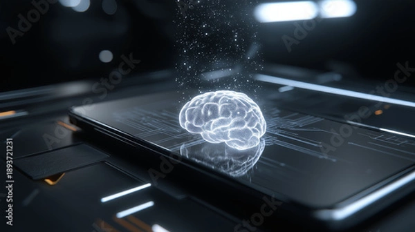 Obraz A visualization highlighting edge AI where machine learning runs directly on devices for real-time intelligence.