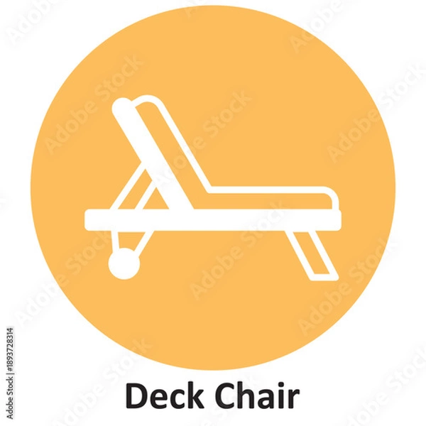 Fototapeta Deck Chair Vector icon which can easily modify or edit