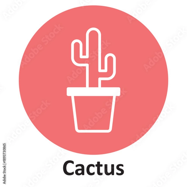 Fototapeta Cactus Vector icon which can easily modify or edit