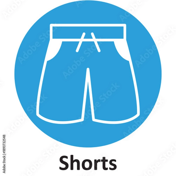 Fototapeta Shorts Vector icon which can easily modify or edit