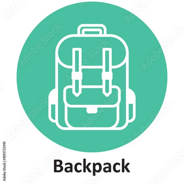 Fototapeta BackPack Vector icon which can easily modify or edit