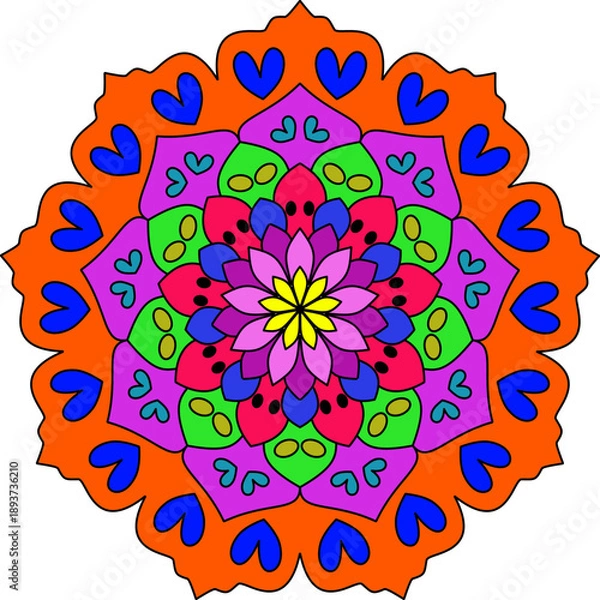 Obraz mandala round ornament