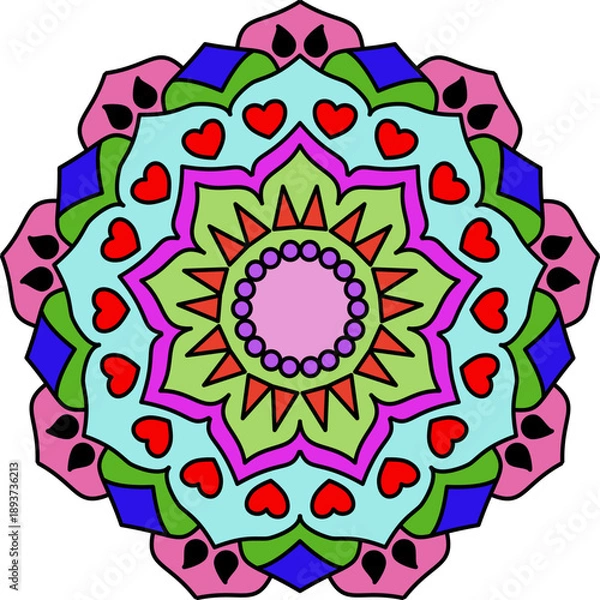 Obraz mandala round ornament