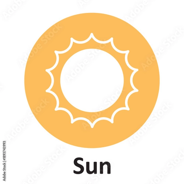 Fototapeta Sun Vector icon which can easily modify or edit