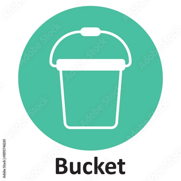 Fototapeta Bucket Vector icon which can easily modify or edit