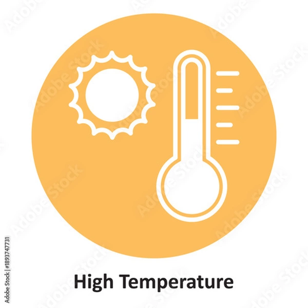 Fototapeta High Temperature Vector icon which can easily modify or edit