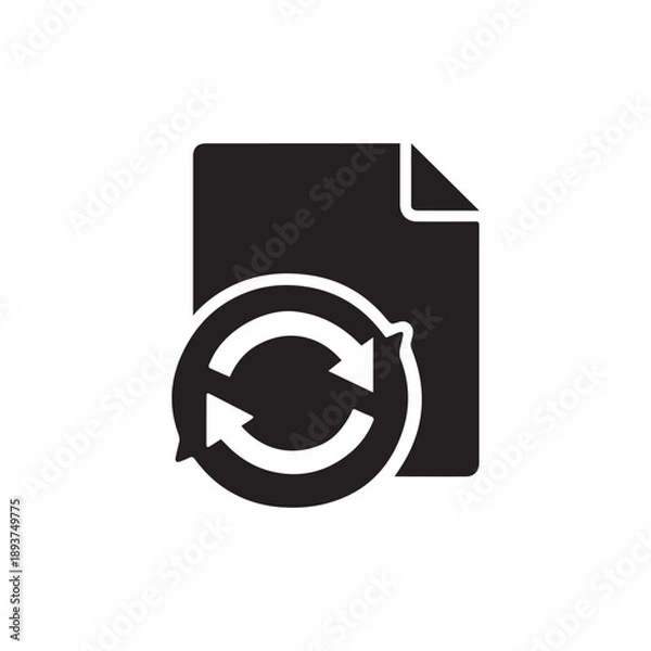 Obraz Policy revision and document update process silhouette icon