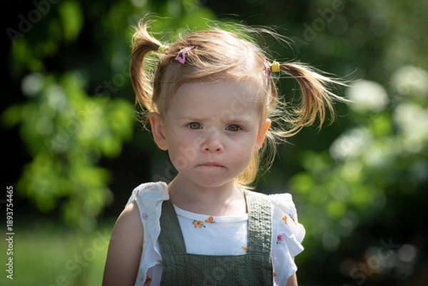 Obraz Kinderportrait  mit Zopferlfrisur