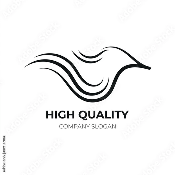 Obraz Abstract bird logo vector design