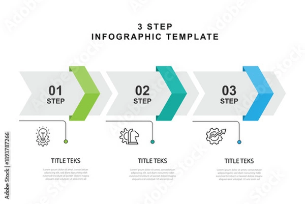 Obraz 3 step design template infographic vector element 